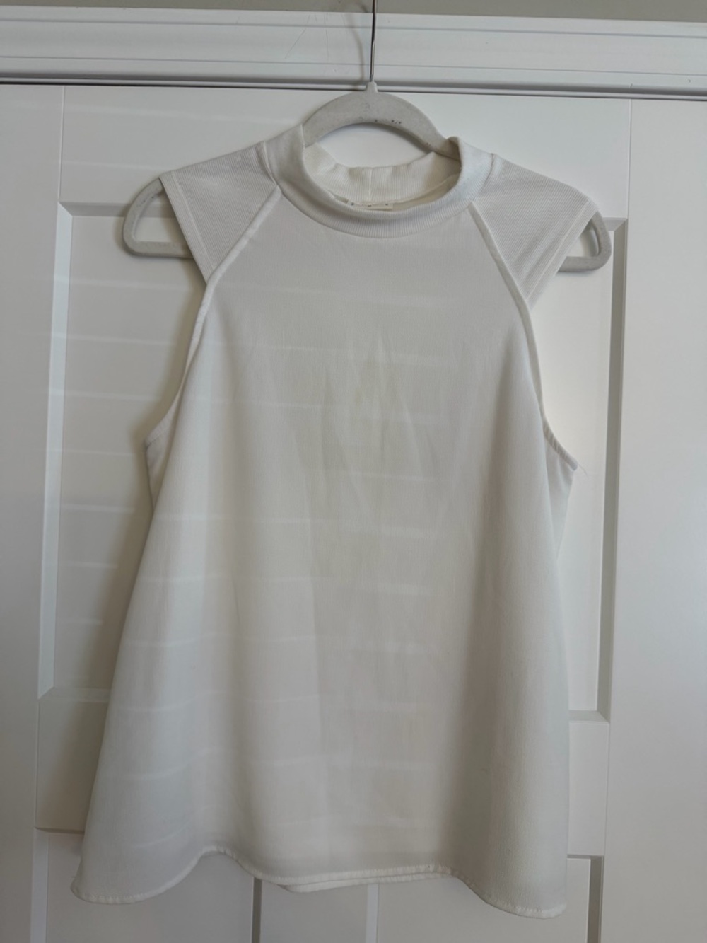 h.i.p. White Mock Neck Top